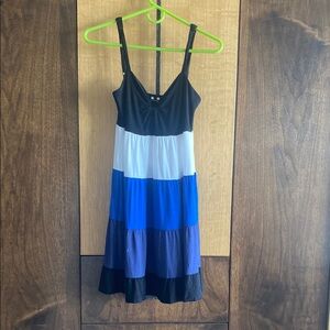 INC International Concepts Black and White  and Blue Dress. Size S.